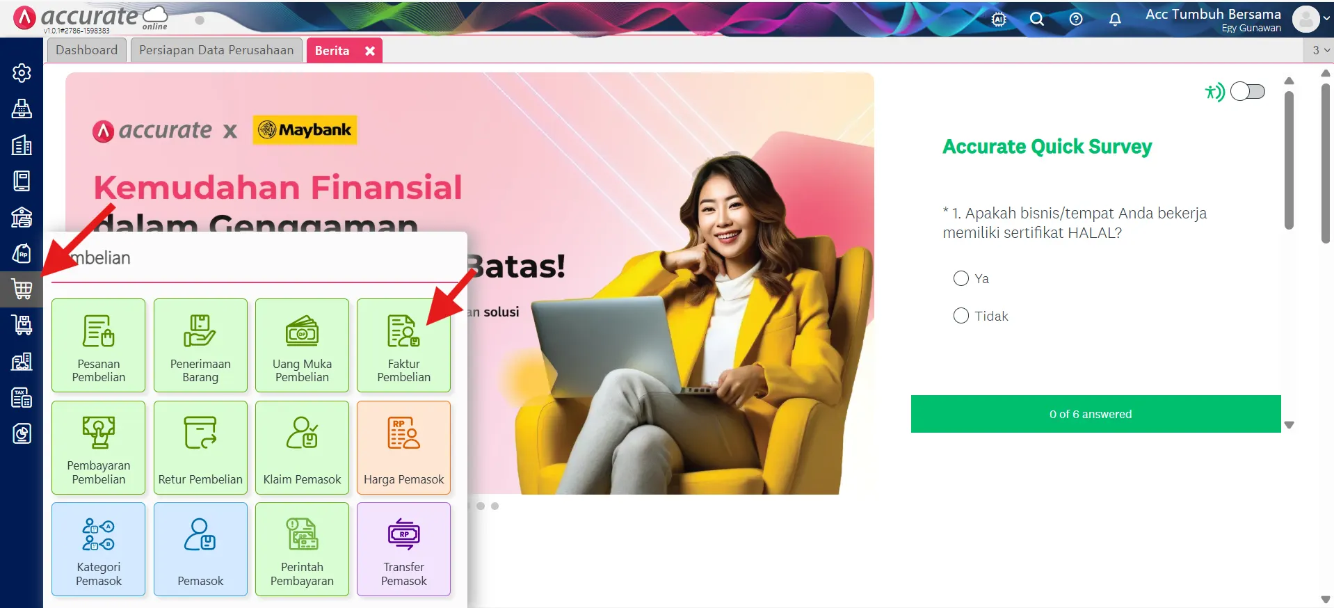 3 Membuat Faktur Pembelian Dimuka